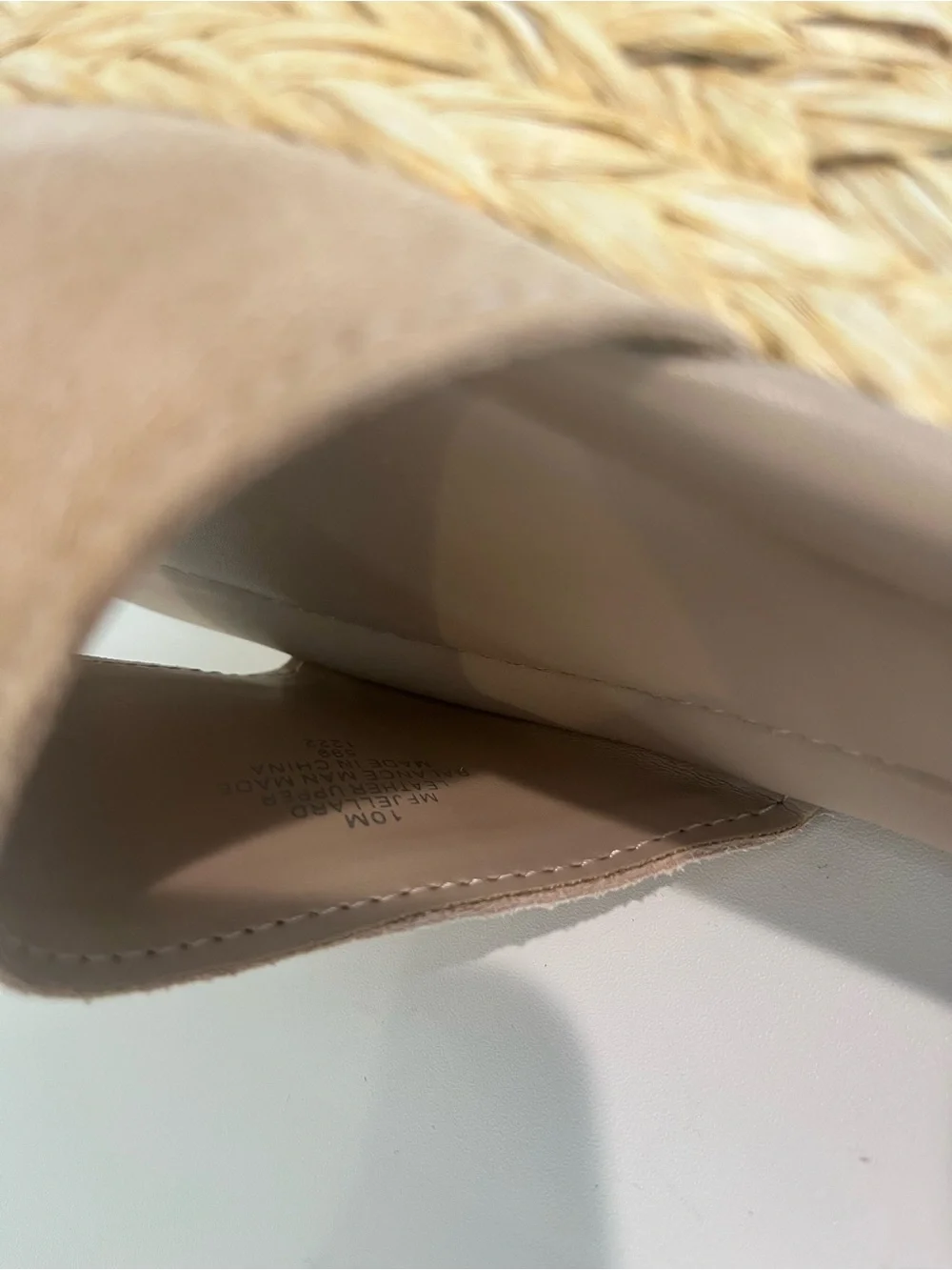 Marc Fisher Jellard Natural Platform Wedge Espadrille Sandals Women’s Size 10